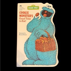 Vintage Sesame Street Cookie Monster's Snack Time Book